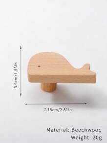 2 Peças Puxadores De Madeira Cartoon, Puxadores Criativos de Armário/Gaveta para Quarto de Crianças, Estilo de Madeira Natural