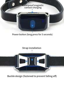 New Pet GPS Tracker, IP67 Waterproof With Collar, Real-Time Tracking, 5 Positioning Modes, Your Beloved Pets, Precise Pet GPS Locator, Essential For Dogs And Cats - Blue - View 10