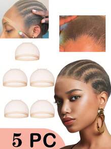 Gorro de peluca transpirable natural - Nailon transparente ultradelgado, gorro calvo ligero y elástico para pelucas con encaje frontal, uso cómodo en verano para mujeres