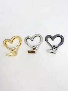 心形包锁（爱心锁、包锁扣、包锁配件），适用于钱包、手提包、单肩包、DIY包包制作、钱包扣件固定、金属包扣锁，用于DIY工艺包包和钱包扣件配件更换 - 彩色 - 查看 4