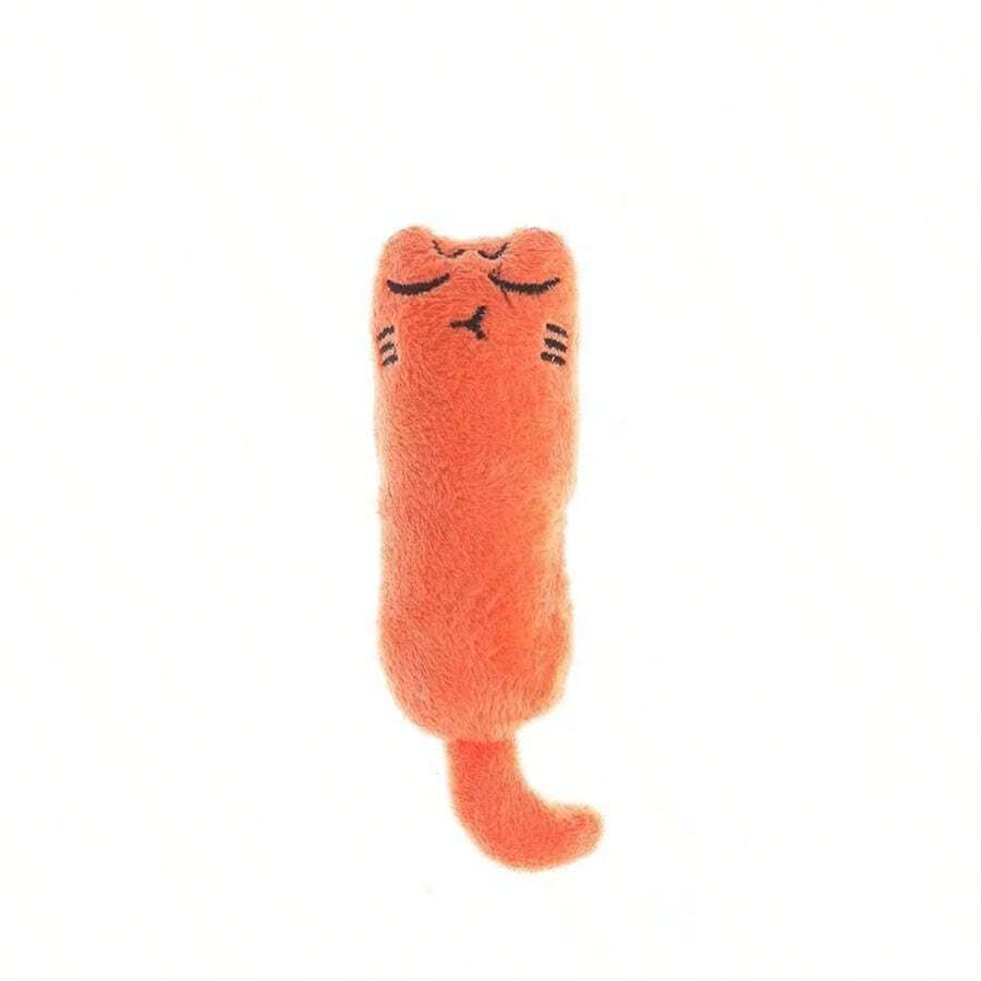 Juguete para mascotas con sonido de crujido, juguete de catnip, suministros para gatos, juguetes lindos para gatos, juguetes para gatitos, almohada de peluche para gatos, productos para mascotas gatos - Naranja - Ver 1