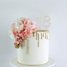 1 件/10 件木质数字 0-9 蛋糕装饰，适用于生日婚礼周年派对 DIY 蛋糕甜点装饰用品 - 木質色 - 查看 4