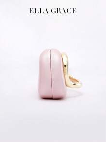 Pearlescent Powder, PU Leather Clutch - Ideal For Valentine's Day, Comfortable And Fashionable, Fashion Handbag, Personalized Gift Option, Accessory 2025, Chic Style For All Occasions, Luxury Feel At Affordable Price, Prom Bag For Party