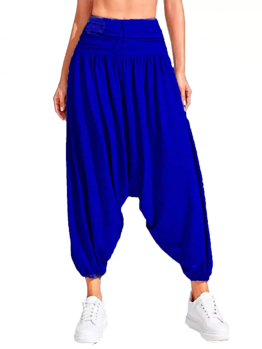 Pantalon Para Danza Y Ejercicio Comodo - Azul - Ver 1