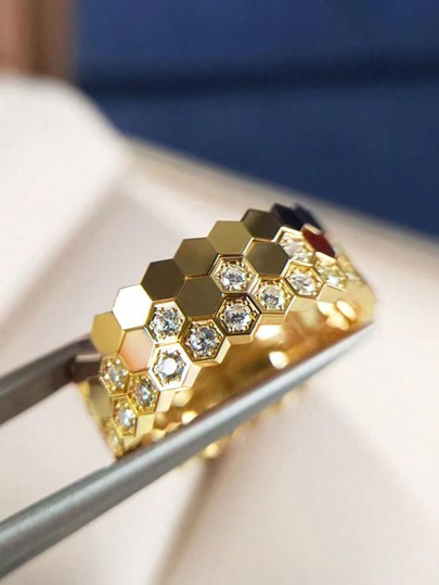 3 peças de anel de favo de mel personalizado em prata esterlina 925, simples e delicado, para mulheres, joias finas, presente de aniversário, presente de festa