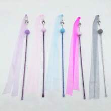 1/5 Piezas Palo de juego para gatos amantes de los gatos y madres de gatos, con plumas suaves y esponjosas de colores, provisto de campana, seguro y resistente a mordeduras, duradero, adecuado para interactuar y ejercitar a gatos amantes de los gatos y madres de gatos. Proporciona juguetes y suministros perfectos para la diversión sin fin de los amantes de los gatos y madres de gatos, juguetes lindos para sostener en la mano.