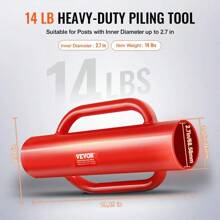 Fence Post Driver With Handles 2.7 In Inner Diameter T Post Pole Pounder