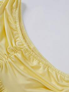 女士纯色荷叶边百褶裙，可爱蛋糕裙款式，适合聚会、街头、派对