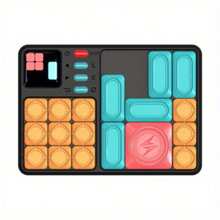Interactive Sliding Puzzle Game - 500+ Challenges Brain Teaser , 7 Difficulty Levels, Educational Travel Toy With Storage Area, Ideal For Birthday And Christmas Gifts-Without Battery