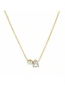 قلادة مصنوعة من الستانلس ستيل والذهب الأصفر مطلي بالكهرباء 18 قيراط، مقاومة للماء والعرق، مناسبة للارتداء اليومي، إكسسوارات للسيدات، هدية عيد الحب، هدية للأم، هدية عيد الأم