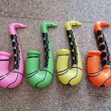 1 Stück aufblasbares Musikinstrument Ballon, Zufallsfarbe Party Unterhaltung interaktives Requisit, aufblasbares Gitarre, Saxophon, Strandutensilien, Strandaccessoires, Schwimmhilfe für den Pool