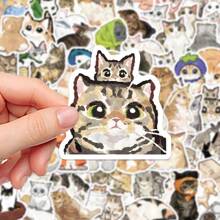 154pcs Cartoon Cat Stickers, Suitable For Stationery, Books, Notebooks, Phone Cases, Luggage, Guitars, Helmets, Birthday Parties, Asymmetrical Shapes - Multicolor - View 8
