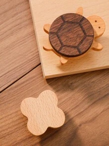 2 Peças Puxadores De Madeira Cartoon, Puxadores Criativos de Armário/Gaveta para Quarto de Crianças, Estilo de Madeira Natural