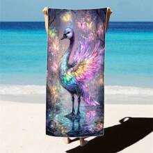 1 Piece Extra Large Beach Towel - Quick Drying, Soft, Lightweight, Sand-Free, Microfiber Material, Cute Bird Design, Ideal Gift For Women And Adults, Suitable For Pool, Travel And Swimming Summer, Holiday