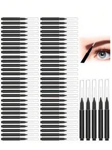 100 piezas Micro cepillo de cejas con tapa, cepillo de laminación de cejas, spoolies para cejas, pestañas, cepillo de cejas y pestañas, herramientas para rellenar, levantar y teñir cejas y pestañas, peine para extensiones
