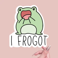 青蛙乙烯基贴纸 - 防水防晒，适合手机、笔记本电脑和汽车、学校用品、返校 - 彩色 - 查看 3