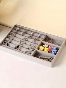 2pcs, Jewelry Tray, Jewelry Storage Box, Makeup Storage Box, Makeup Tray, Ring Storage Box, Ring Storage