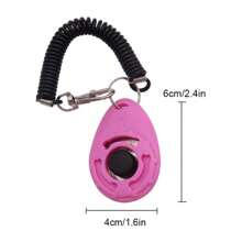 新款宠物训练响片，配有彩色响片训练套件，适用于狗和猫，柔软橡胶腕带设计，佩戴灵活舒适，按钮操作不会在动物训练期间使手部疲劳