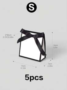 10pcs/5pcs/1pc Minimalist High-End Hepburn Bow Gift Box, Wedding Favours Packaging Bag, White/Black/Pink Tie Scarf Mini Gift Box, Jewelry Gift Box, Suitable For Birthday Party, Wedding Season, Father's Day, Back To School, Teacher's Day, Daily And Holiday Parties