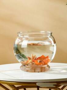 1 件透明亚克力水族箱鱼缸，客厅桌面微景观装饰，家用斗鱼鱼缸