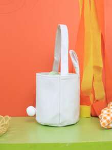 1 件 - 兔耳形糖果袋，创意兔形束口袋手提袋，复活节派对糖果和复活节彩蛋袋礼品包装袋