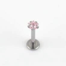 1 件不锈钢内螺纹唇环，适合女性日常佩戴 - 鋼色 - 查看 12