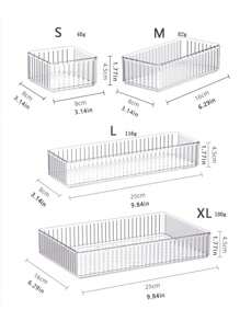 1pc,Household Drawer Built-In Cosmetic Storage Box Desktop Skincare Organizer Box Storage Divider Acrylic Dresser,For Holiday Beach, Bathroom Collection, Bedroom Collection, Large Capacity - Clear - View 7