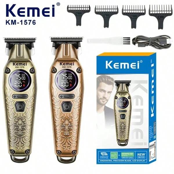 Kemei KM-1576 USB Schnelllade Haarschneidemaschine - langanhaltend Batterie, professioneller Haarschneider für Salon & Heimgebrauch