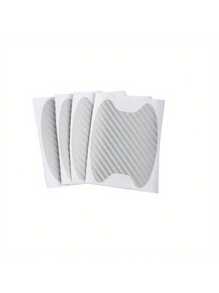 4 件装通用碳纤维车门把手保护器 - 防刮胶膜