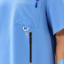 10/5 件，彩色笔筒夹，带硅胶手柄，金属龙虾扣附件，用于护士徽章卷轴和挂绳，返校 - 彩色 - 查看 6