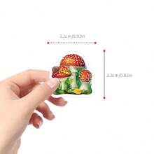 500 张蘑菇贴纸卷乙烯基美学贴纸剪贴簿、日记、保险杠、滑板、水瓶、卡通、安全帽、汽车贴纸 - 彩色 - 查看 2