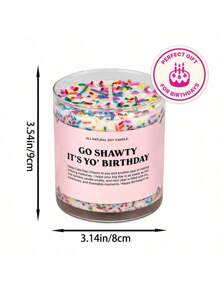 1pc 生日快乐！祝你和又一年的美好回忆干杯。我希望你的大日子和这款可爱的洒水蜡烛的气味一样甜蜜，明年充满乐趣、冒险和可分享的时刻。生日快乐，任何庆祝生日的人，罐装蜡烛，蜡烛，蜡烛，礼物，礼物，家居装饰，生日装饰，生日蜡烛，饰品，装饰品， - 彩色 - 查看 9