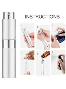 Brutelle 1 Pc Coffee Bean Spray Bottle Travel Perfume Spray Bottle Portable 10ml Rotating Bottle Sprayer For Home Office Travel Dormitory - Silver 10ML - View 3