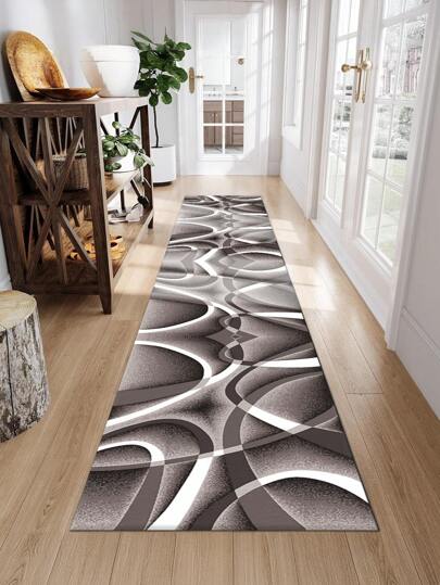 1 件/850 克/平方米 水晶天鹅绒波西米亚风格地毯适用于客厅卧室奢华现代抽象地毯床边垫沙发地垫，防尘且易于清洁