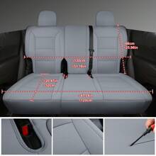 GXT Fit Chevy Equinox Seat Covers Premier, LS, LT, L, RS 2017 2018 2019 2020 2021 2022, Premium Water-Resistant Faux Leather Custom Fit Seat Covers Protector Cushion For Selected Equinox (Grey)(Applicable To Fuel Vehicles) - 5 Seats In Total (two Seats In the Front Row + Three Seats In the Back Row) - View 10