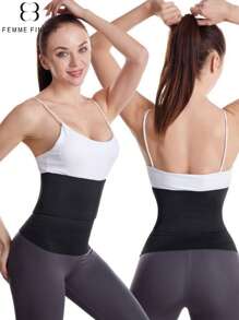 1pc Finess Brand Women Waist Trainer, Sauna Waist Cincher, Plus Size 6M Wrap Around Compression Bandage For Abdominal Workout, Suitable For Gym Exercise - Multicolor - View 2