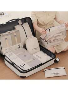 7Pcs/Set Large Capacity Foldable Storage Bag For Sorting Clothes, Pants, Underwear, Socks With Easy Access And Visibility - Space-Saving - Multicolor - View 6