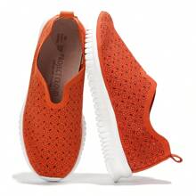 Orchid Leather Sneakers By Project Cloud - Lightweight, Arch Support. - Coral Pink - View 2