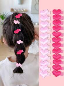 24pcs Heart Hair Clips For Girls Heart Shaped Alligator Clips Small Sweet Heart Barrettes Toddler Girl Bows Adorable Barrettes Gifts Kids Baby Hair Accessories