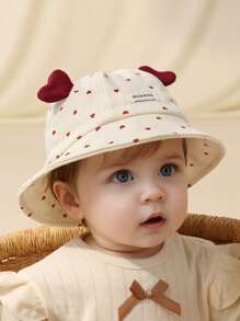 Infant Sun Hat, Cute Fisherman Bucket Hat For Baby Girls And Boys, Sun Ion Cap Suitable For 3-15 Months, Spring/Autumn Season - 1PC - View 2