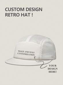 1 件可定制创意复古网眼透气平檐帽，纯色弧形帽檐，姐妹会帽，男女通用棒球帽，个性化帽子，男士帽子，老爹帽，男女通用帽子，复古帽，团队帽，单身派对帽，生日礼物，个性化创意棒球帽 - 文字定制 - 查看 5