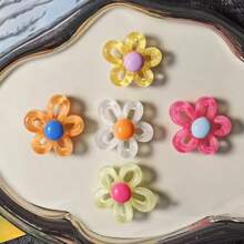 10pcs Colorful Flower Shoe Charms For Clogs & Sandals Decoration, DIY Accessories (Handmade Product, May Have Minor Glue Overflow Or Defects On The Back That Do Not Affect Normal Use)