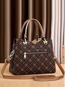 Conjunto Moderno de Três Peças de Bolsas para Mãe e Filha, Bolsa Casual Feminina de Grande Capacidade Clássica, Bolsa Elegante de Alta Qualidade para Presbiopia Feminina