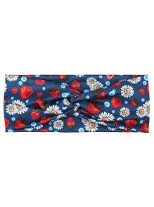 1 Stück/4 Stücke Damen Stirnband für Alltag & Outdoor Sport, Obst Motiv: Zitrone, Wassermelone, Kirsche, bunte Haarzubehör