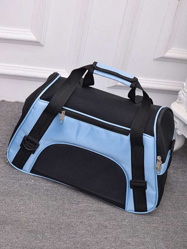 Foldable Pet Carrier Bag, Large Capacity Breathable Cat Bag For Outdoor Travel, Hand Held Or Shoulder Carry Cat Carrier