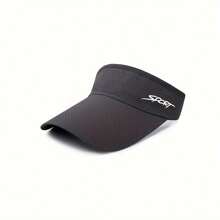 1Pc Women's Summer Visor Cap - Breathable Polyester, Open-Top Design For Running & Outdoor Activities, Available In White, Pink, Black, And More