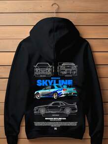 Sweatshirt Cold Weather Racing Car Luxury Skyline Gtr R34 Premium Cotton 30.1 Launch - màu đen - Xem 2