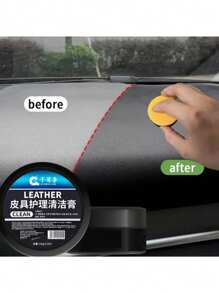 1 Box Multi-Purpose Leather Care Cream, Suitable For Car Seats, Leather Sofas, Bags, Shoes, Nourishes And Restores Sofas, Renews Plastic Parts - Black - View 7