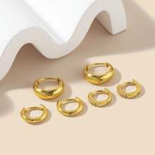 6 Stücke minimalistisches Basis Kupferlegierung Kubikzirkonia Ohrringe Set, geeignet für den täglichen Gebrauch von Frauen