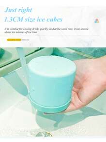 Molde para cubitos de hielo, Bandeja de cubitos de hielo de silicona, Molde cilíndrico para cubitos de hielo para uso doméstico